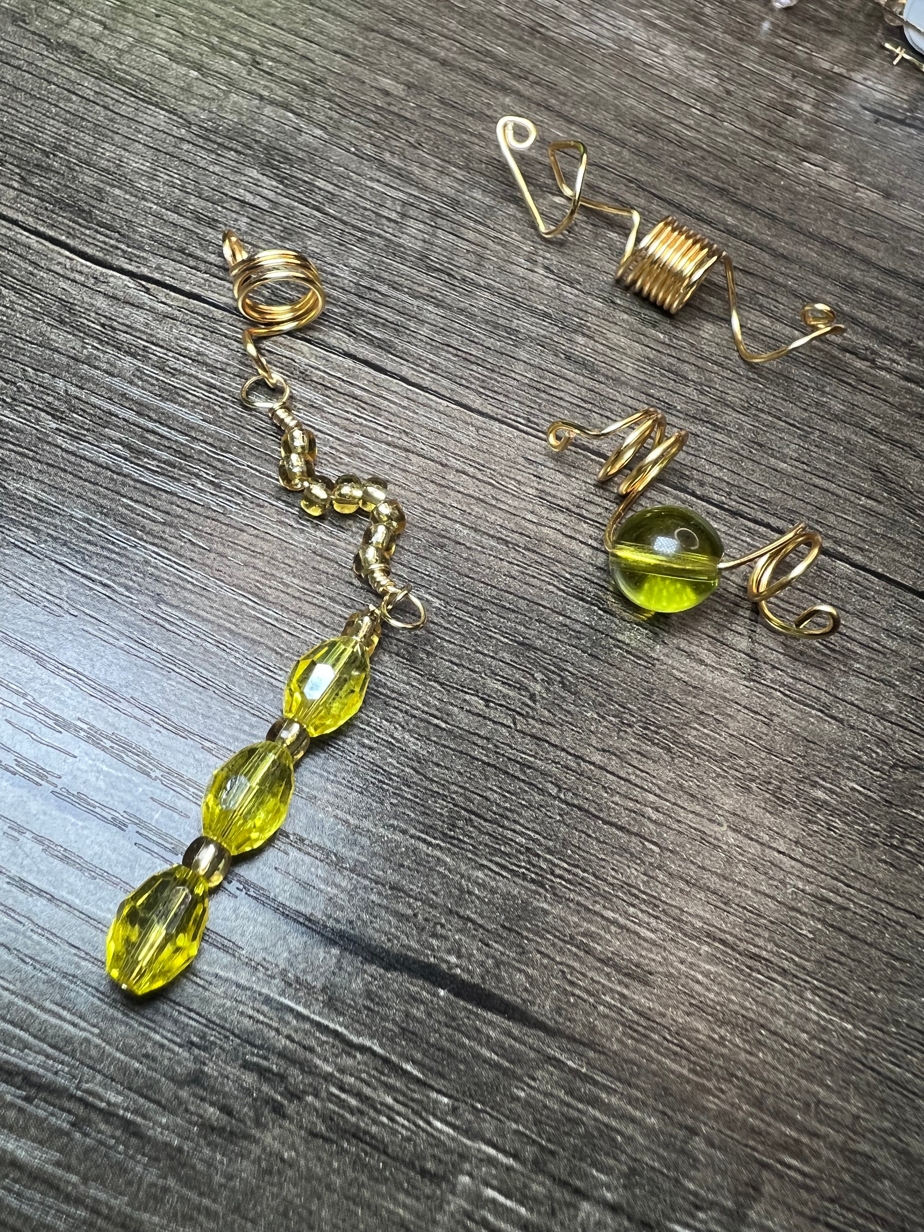 Green Charmed Hair Jewelry