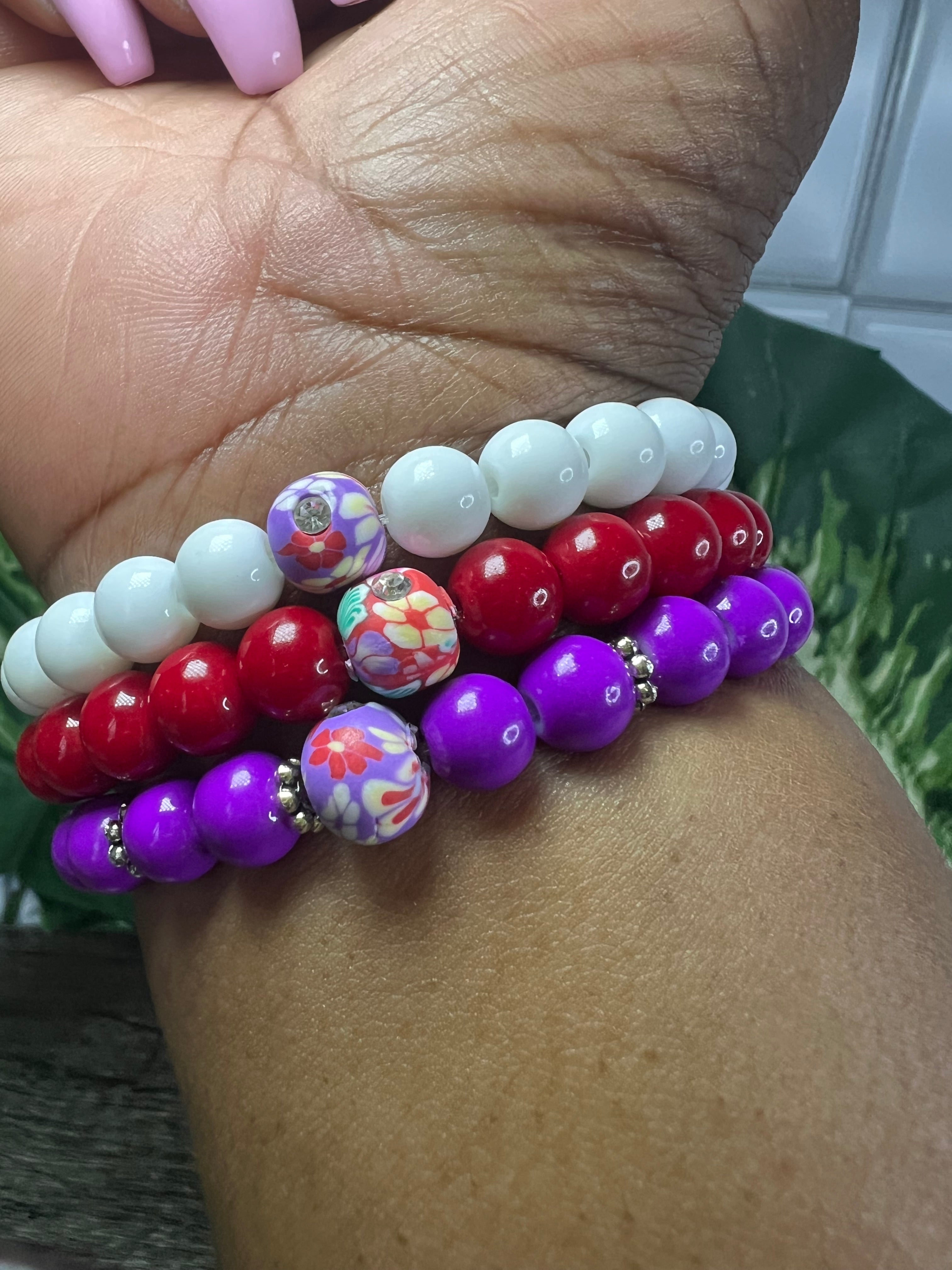 Stacked Cherry Blossom Bracelets