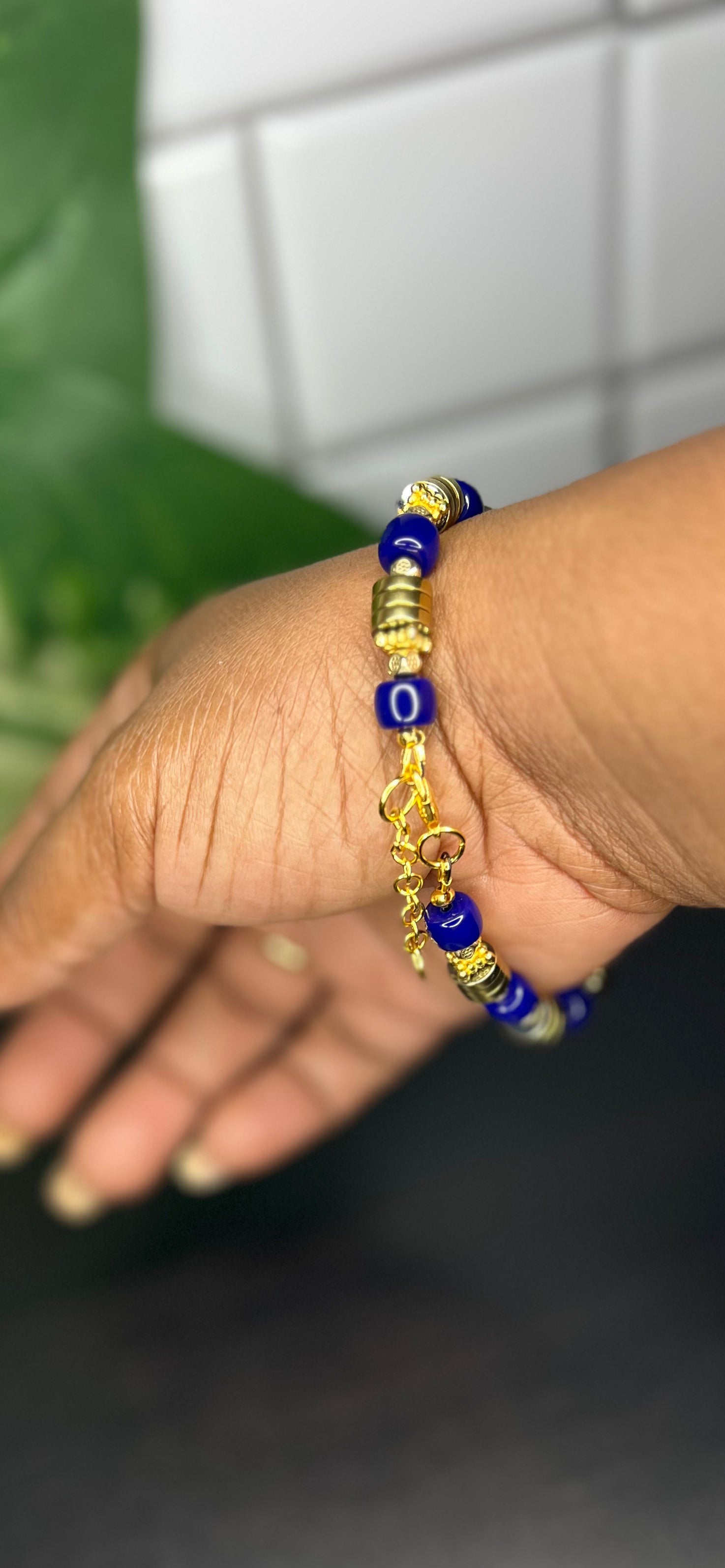 Blue & Gold Bracelet