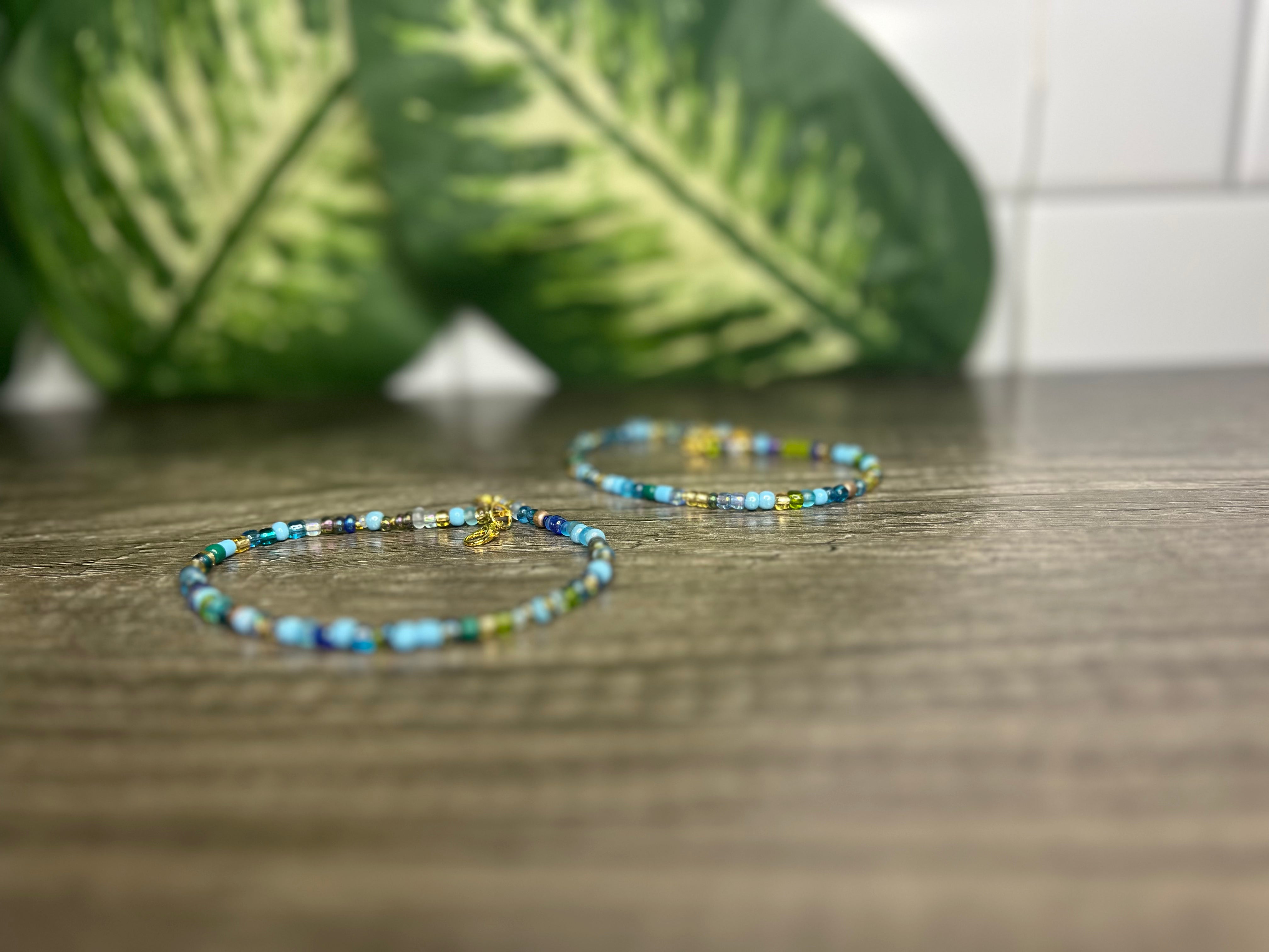 Ocean Crystal Anklet